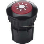 Grothe PROTACT 100 LED Klingeltaster rund 14,6mm Kn.rot Hülse alu schwarz 
