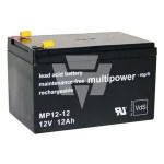 Hückmann 114993 Multipower Blei-Akku MP12-12 Pb12V/12Ah 