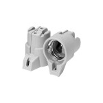 Houben 543414 Edisonfassung E27 weiß mit Winkel 