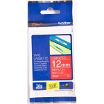 Brother TZe-435 Schriftbandkassette rot / weiß 12mm 