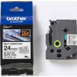 Brother TZe-SL251 Schriftband 24mm weiß schwarz selbstlamin.8m 