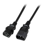E F B EK503.2 Kaltgeräteverlängerung schwarz 2 Meter IEC C14 IEC C13 