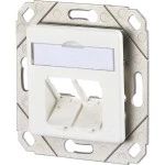 METZ CONNECT 130B20D21102KE Keystone Anschlussdose UPk 2 Port unbestückt reinweiß 