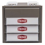 Renz 97-9-85271 grau Klingelmodul mit 3 Klingeltaster 
