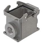 Harting 19300320273 Sockelgehaeuse Bau grau. 32B Kabeleinfür 2xM40 