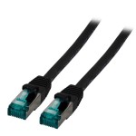 E F B EC6000A 1 Meter schwarz Patchkabel Cat.6A S/FTP RJ45 